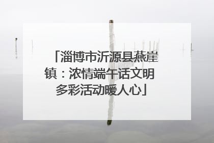 淄博市沂源县燕崖镇：浓情端午话文明 多彩活动暖人心