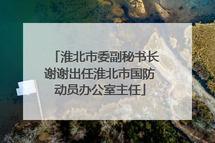 淮北市委副秘书长谢谢出任淮北市国防动员办公室主任
