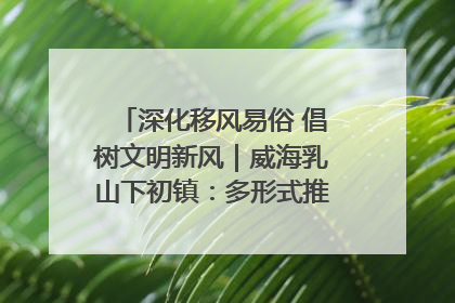 深化移风易俗 倡树文明新风｜威海乳山下初镇：多形式推进移风易俗 共筑文明和谐新风尚