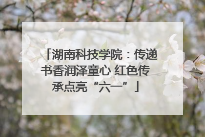 湖南科技学院：传递书香润泽童心 红色传承点亮“六一”