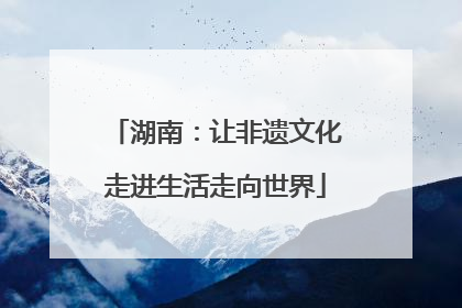湖南：让非遗文化走进生活走向世界