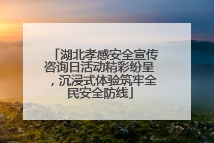 湖北孝感安全宣传咨询日活动精彩纷呈，沉浸式体验筑牢全民安全防线