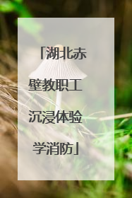湖北赤壁教职工沉浸体验学消防