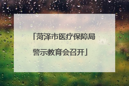 菏泽市医疗保障局警示教育会召开