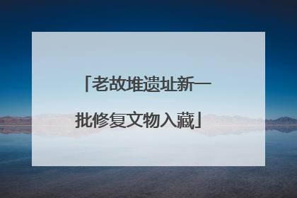 老故堆遗址新一批修复文物入藏