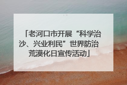 老河口市开展“科学治沙、兴业利民”世界防治荒漠化日宣传活动