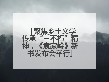 聚焦乡土文学 传承“三不朽”精神，《袁家岭》新书发布会举行