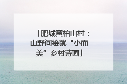肥城黄柏山村：山野间绘就“小而美”乡村诗画