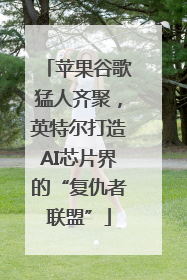 苹果谷歌猛人齐聚，英特尔打造AI芯片界的“复仇者联盟”