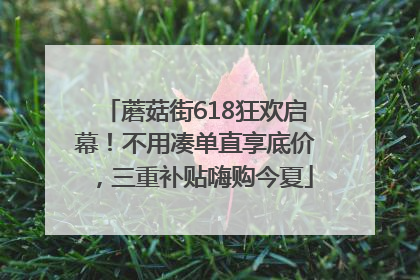 蘑菇街618狂欢启幕！不用凑单直享底价，三重补贴嗨购今夏