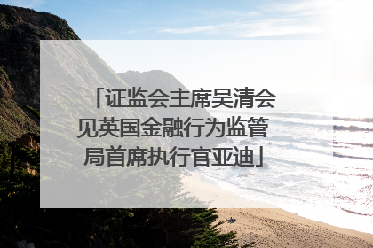 证监会主席吴清会见英国金融行为监管局首席执行官亚迪