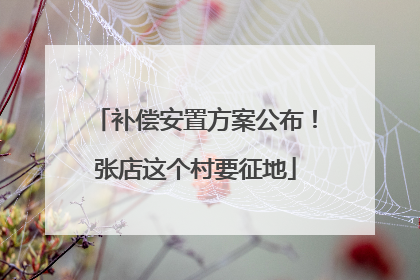 补偿安置方案公布！张店这个村要征地