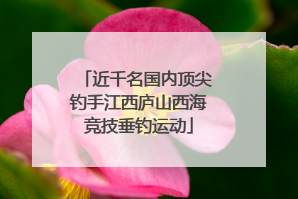 近千名国内顶尖钓手江西庐山西海竞技垂钓运动