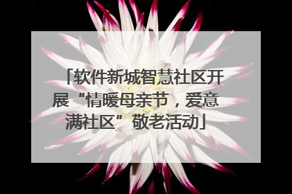 软件新城智慧社区开展“情暖母亲节，爱意满社区”敬老活动
