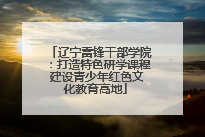 辽宁雷锋干部学院：打造特色研学课程 建设青少年红色文化教育高地