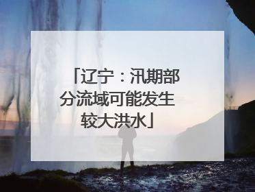 辽宁：汛期部分流域可能发生较大洪水