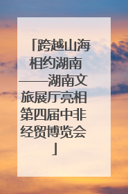 跨越山海 相约湖南——湖南文旅展厅亮相第四届中非经贸博览会