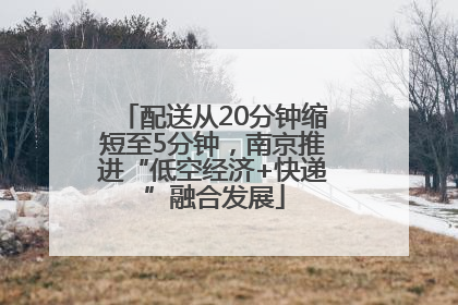 配送从20分钟缩短至5分钟，南京推进“低空经济+快递”融合发展