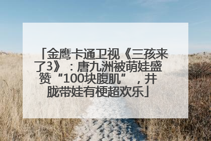 金鹰卡通卫视《三孩来了3》：唐九洲被萌娃盛赞“100块腹肌”，井胧带娃有梗超欢乐