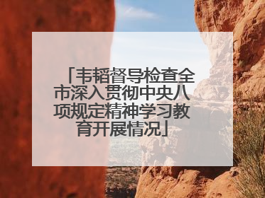 韦韬督导检查全市深入贯彻中央八项规定精神学习教育开展情况