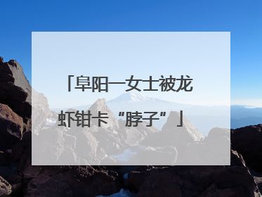 阜阳一女士被龙虾钳卡“脖子”