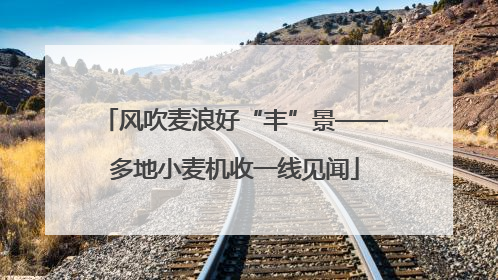 风吹麦浪好“丰”景——多地小麦机收一线见闻