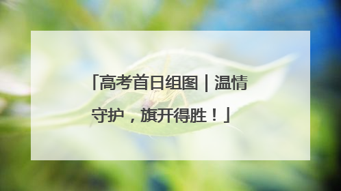 高考首日组图｜温情守护，旗开得胜！