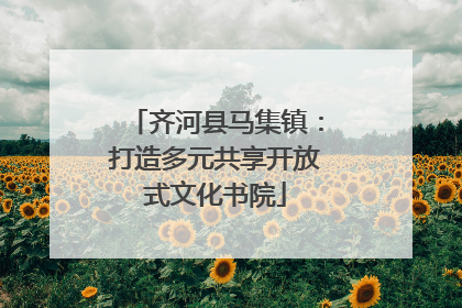 齐河县马集镇：打造多元共享开放式文化书院