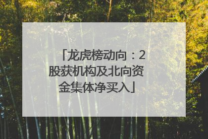 龙虎榜动向：2股获机构及北向资金集体净买入
