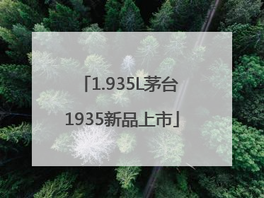 1.935L茅台1935新品上市