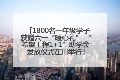 1800名一年级学子获赠六一“暖心礼” “希望工程1+1”助学金发放仪式在川举行