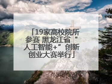 19家高校院所参赛 黑龙江省“人工智能+”创新创业大赛举行