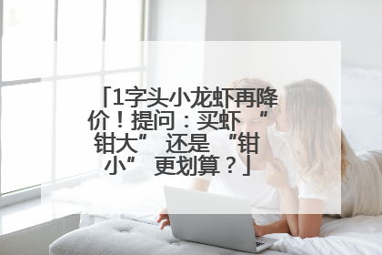 1字头小龙虾再降价！提问：买虾 “钳大” 还是 “钳小” 更划算？