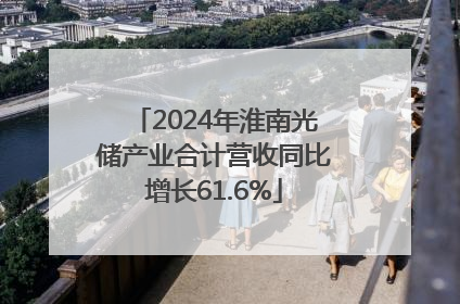 2024年淮南光储产业合计营收同比增长61.6%