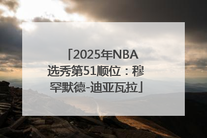 2025年NBA选秀第51顺位：穆罕默德-迪亚瓦拉