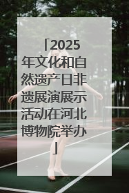 2025年文化和自然遗产日非遗展演展示活动在河北博物院举办