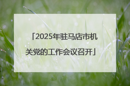 2025年驻马店市机关党的工作会议召开