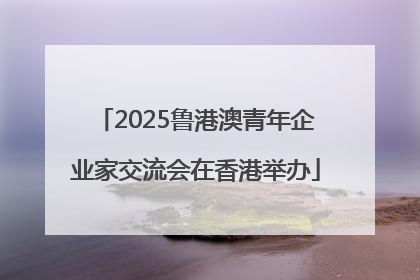 2025鲁港澳青年企业家交流会在香港举办
